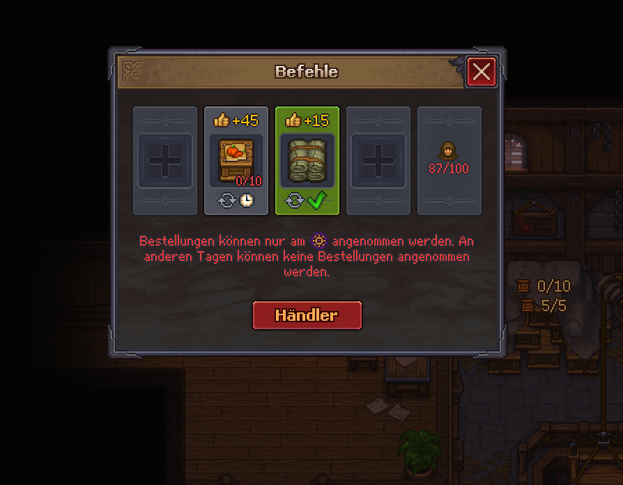 Graveyard Keeper 2: Bestellslots für Aufträge